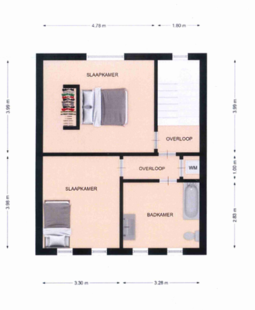 Floorplan - Veldkuilstraat 28, 6462 BD Kerkrade